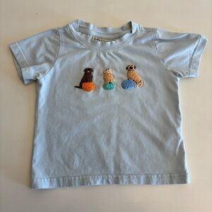 Southern Darlin’ Smocks Blue short sleeve dogs shirt 18 months